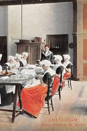 Amsterdam Burger weeshuis De Naailes Weesmeisjes Kind HC29302 Wysoka jakość