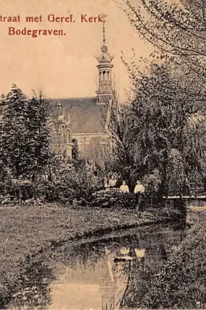 Bodegraven Spoorstraat met Gereformeerde Kerk 1909 HC28964 Szybka dostawa