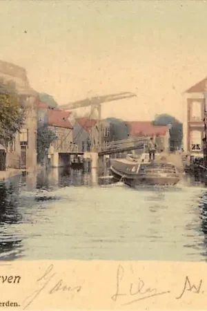 Bodegraven De Rijn 1900 Binnenvaart schip Scheepvaart HC28799 Tani