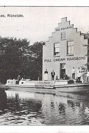 Bezpieczna płatność Bodegraven Rijnzijde Fabriek van volvette Kaas Beurtschip van H. den Neijsel Amsterdam - Bodegraven Binnenvaart schepen Scheepvaart HC28791