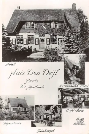 Breda Hotel Huis Den Deijl in 't Mastbosch Dependance Tuinkoepel Café - Rest. en zij-aanzicht Hotel HC28694 Promocja