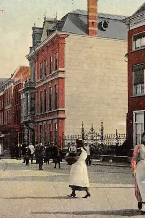 Breda Veemarkt met Paardentram Tram 1907 HC28553 Autentyczny