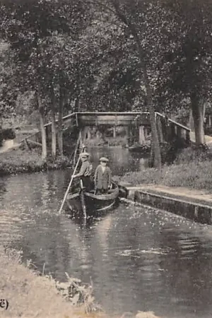 Giethoorn Hollandsch Venetië Kinderen in punter Vintage HC57153 Kup teraz