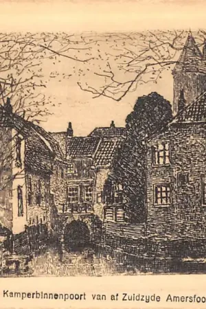 Wysoka jakość Amersfoort Kamperbinnenpoort van af Zuidzijde Type etsje HC40395