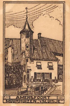 Wysoka jakość Amersfoort Muurhuizen 't Sluisje 1913 HC40442