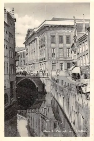 Darmowa dostawa Utrecht Vismarkt met Stadhuis 1959 HC31719