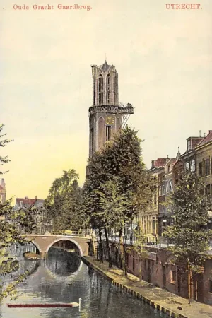 Utrecht Oude Gracht Gaardbrug Dom HC19486 Popularny