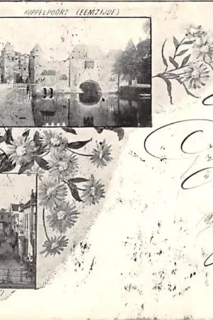 Amersfoort 1900 Koppelpoort Eemzijde en stadszicht Monnikendam HC11119 Oryginalny