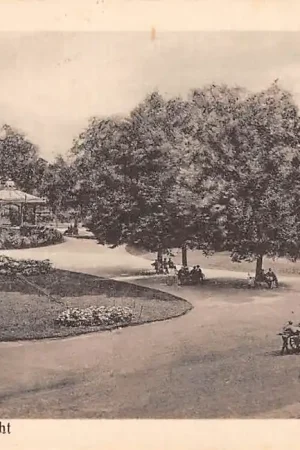 Utrecht Lucasbolwerk met ijs verkoper en muziektent HC481 Oryginalny