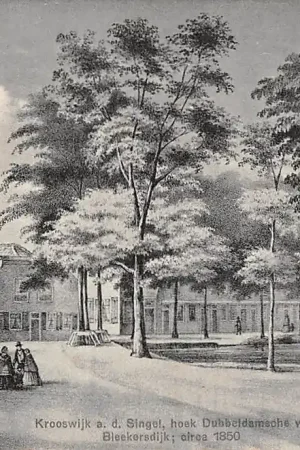 Dordrecht Krooswijk a.d. Singel hoek Dubbeldamsche weg Bleekersdijk circa 1850 HC22296 Oferta
