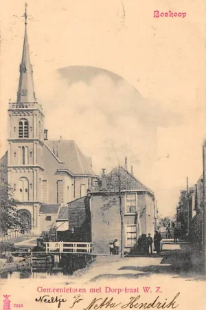 Boskoop Gemeentetoren met Dorpstraat W. Z. 1903 HC60918 Oferta