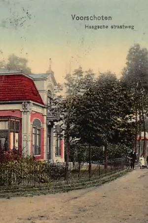 Voorschoten Haagsche Straatweg met tramspoor 1910 HC57809 Bezpieczna płatność