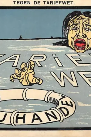 's-Gravenhage Politiek Cartoon Tegen de Tariefwet Vrijhandel Tariefwet - Kolkman 1911 HC54807 Nowość