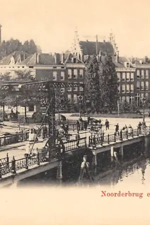 Autentyczny Rotterdam Noorderbrug en Noordplein 1900 HC54423