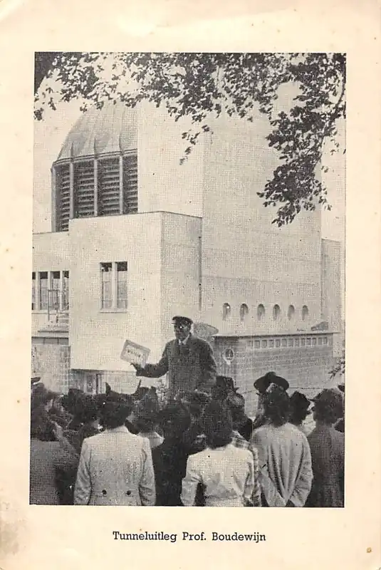Rotterdam Tunneluitleg Prof. Bouwewijn bij de Maastunnel HC53650 Autentyczny