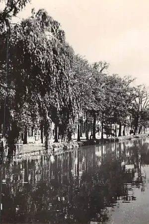 Gouda Fluweelensingel vanaf Tiendewegbrug Stoomgemaal 1940 HC53439 Rabat