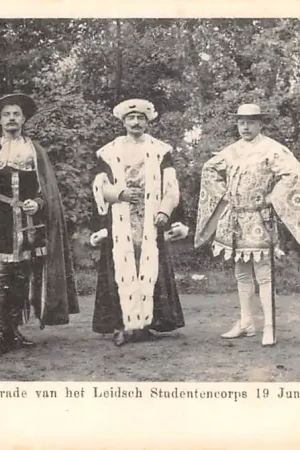 Wyprzedaż Leiden Maskerade van het Leidsch Studentencorps 19 Juni 1900 5 edellieden HC51521