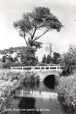 Tylko dziś Brielle Singel met gezicht op toren 1970 HC49489