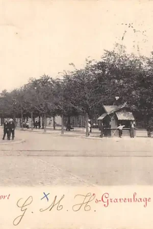 's-Gravenhage Laan van Meerdervoort met kiosk 1901 HC44812 Rabat