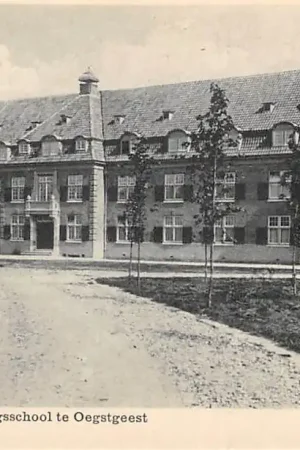 Autentyczny Oegstgeest Nederlandsche Zendingsschool te Oegstgeest Voorgevel HC43109