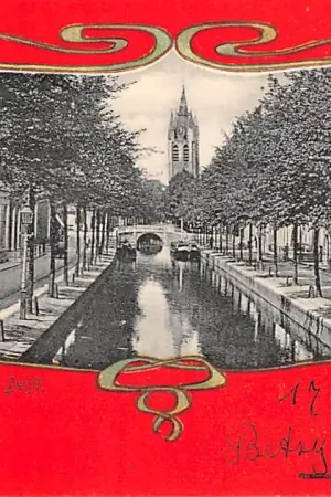 Delft Oude Delft met klavertjes vier 1900 HC42988 Najlepsza cena