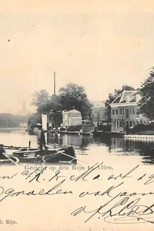Zwrot pieniędzy Alphen aan den Rijn Gezicht op den Rijn te Alfen voor 1900 HC42219