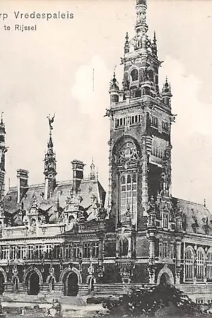 's-Gravenhage Het Bekroonde Ontwerp Vredespaleis van L.M. Cordonnier te Rijssel 1907 HC41023 Wyprzedaż