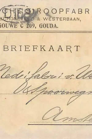 Gouda Gouwe C 209 De Goudsche Siroopfabriek voorheen Schoneveld & Westerbaan 1906 HC38344 Oferta