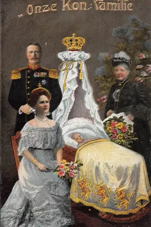 Ekspresowa dostawa Den Haag Onze Koninklijke Familie Wilhelmina Hendrik Emma en baby Juliana 1909 Koninshuis HC33205