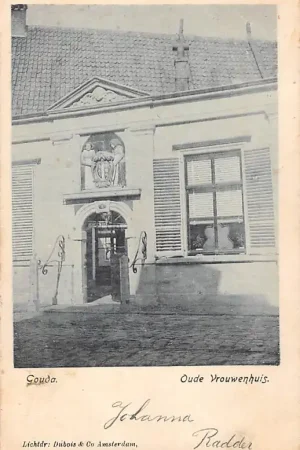 Autentyczny Gouda Kleiweg Oude Vrouwenhuis 1905 HC31995