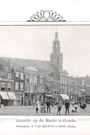 Tani Gouda Markt Gezicht op de Markt te Gouda (voor 1900) HC31779