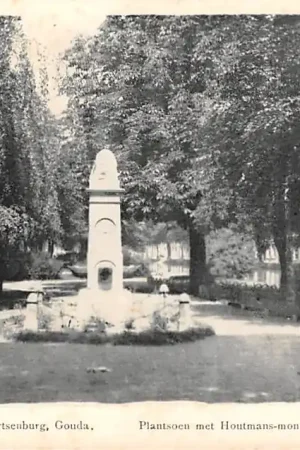 Gouda Houtmansplantsoen met Houtmans-monument Fluweelensingel 1900 Swartsenburg HC30827 Kup teraz