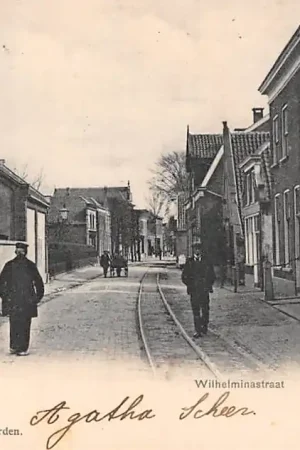 Tani Bodegraven Wilhelminastraat met tramspoor 1900 Kraaijenbrink HC30617