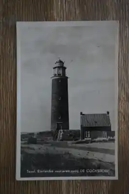 Oryginalny Texel Vuurtoren nabij de Cocksdorp