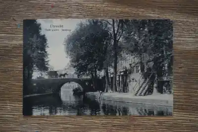 Autentyczny Utrecht Oude gracht Jansbrug