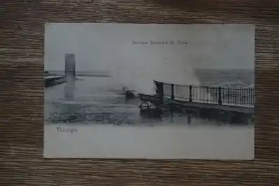 Vlissingen Noordzee boulevard bij storm Bezpieczna płatność