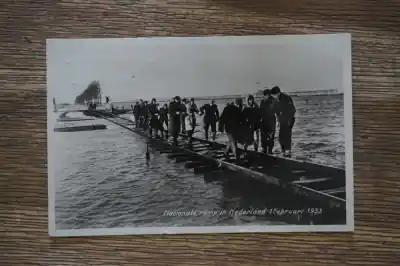 Autentyczny Nationale ramp in Nederland 1 Feb 1953