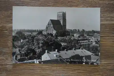 Brielle Panorama van de St. Jacobskerk Oryginalny